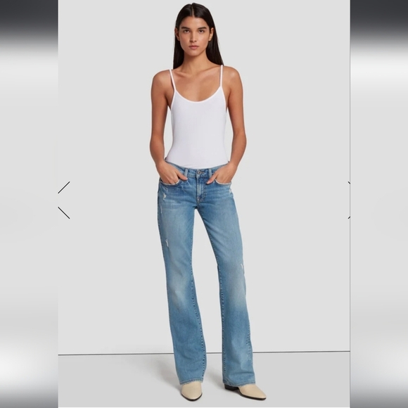 7 For All Mankind The Original Bootcut Jeans Size 31 Everyday Wear Casual Staple - Picture 16 of 16